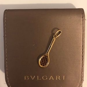 18 K tennis raquet Gold pendant new - NOT Bulgari
